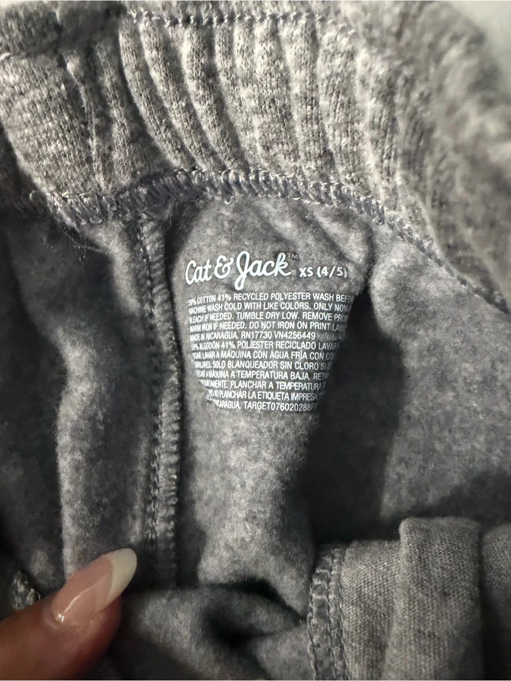 Kids Gray Cozy Sweatpants cat and Jack XS4/5NWT